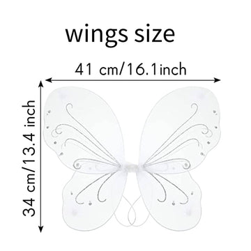 NENMATTE Fairy Girls Wings for Kids,Sparkle Angel Wings Butterfly Wings Fairy Costumes for Birhday Party Halloween Costume Dress