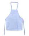 Jennice House Kids Aprons, Children'S Artists Aprons Pure Cotton Gingham Aprons With Pocket And Adjustable Neck Strap, Painting Apron, Baby Chef Apron Party Aprons (Blue, L)