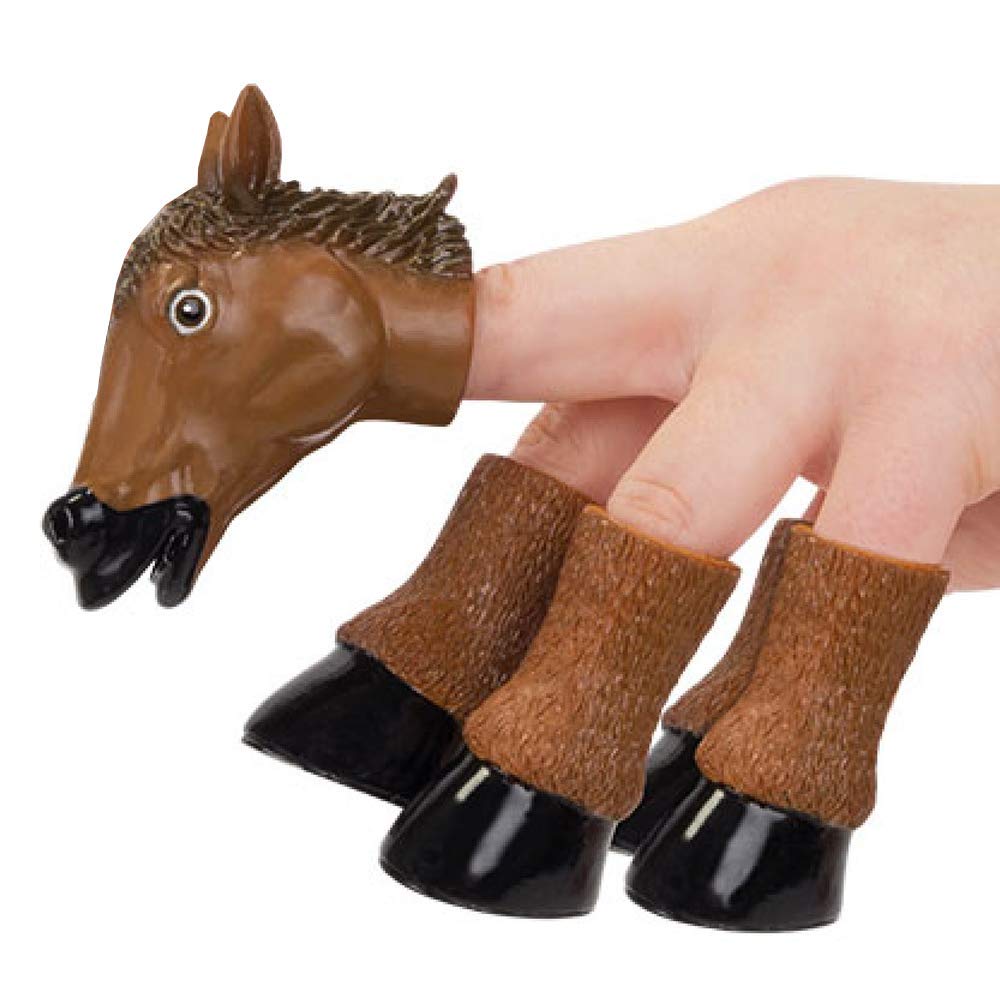 Archie McPhee Handihorse Horse Finger Puppet Set New
