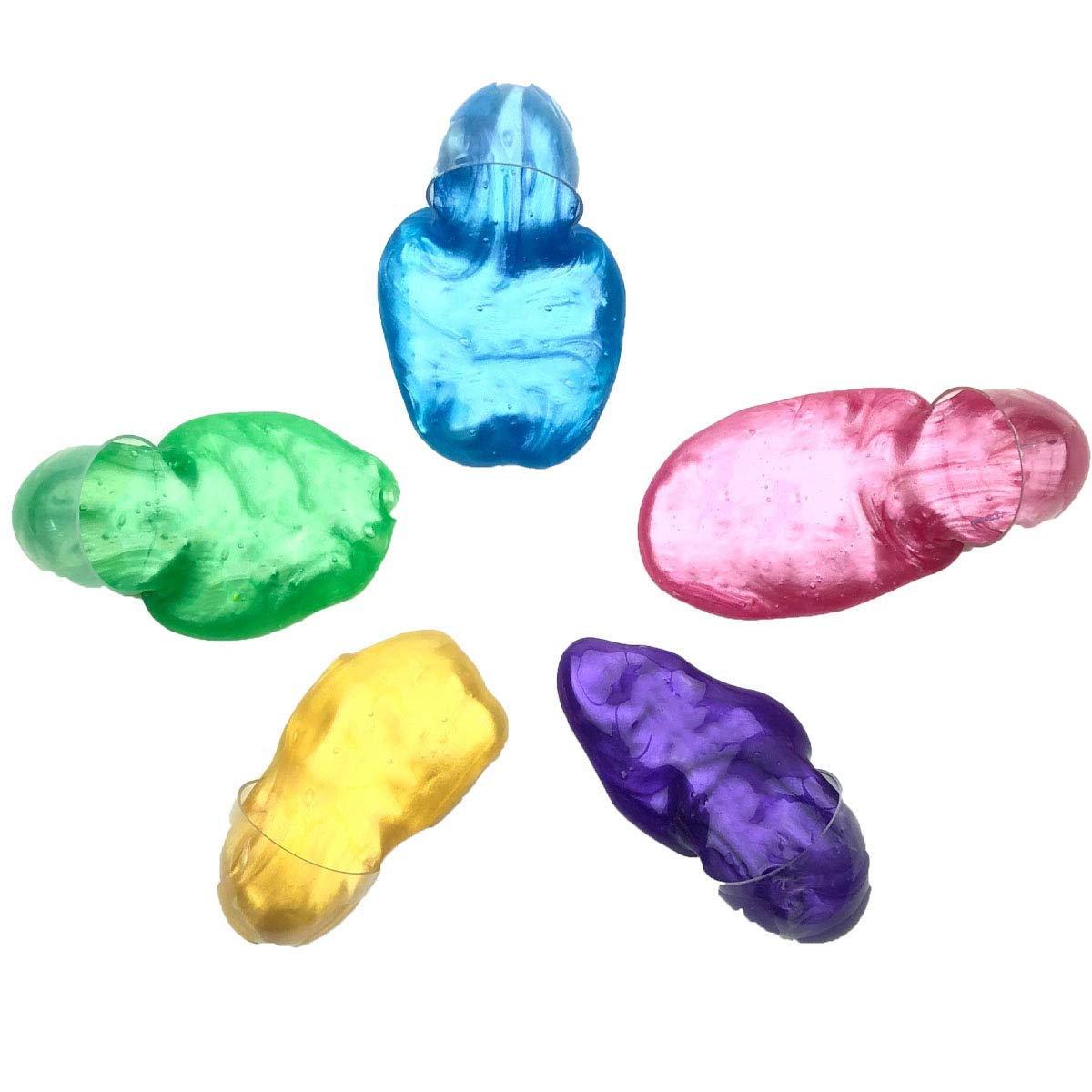 QINGQIU 5 Colors Slime Eggs Easter Egg Toys for Kids Boys Girls Easter Basket Stuffers Fillers Gifts Party Favors