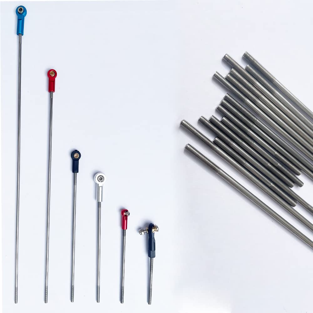 AONTOKY 30Pcs M3 Pushrod Connector 304 Stainless Steel Rod Linkage for RC Model Airplane Helicopter Boat Car DIY Parts