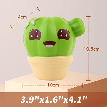 Anboor 4.1 Inches Squishies Cactus Scented Jumbo Slow Rising Kawaii Squishie Stress Relief Toy For Collection Random Delivery