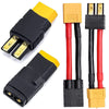 2 Pair RC LiPo Battery Connector Adapter Compatible with Traxxas Plug Battery to XT60 Male Female Connectors ESC Charger