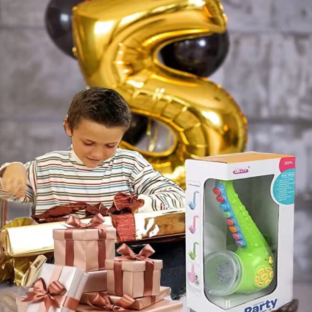 DUCHAOXIAN Toy Saxophone Toy Trumpet Clarinet Toy Saxaboom Kids Instruments with Light & Music Early Education Toy, for 3 4 5 6
