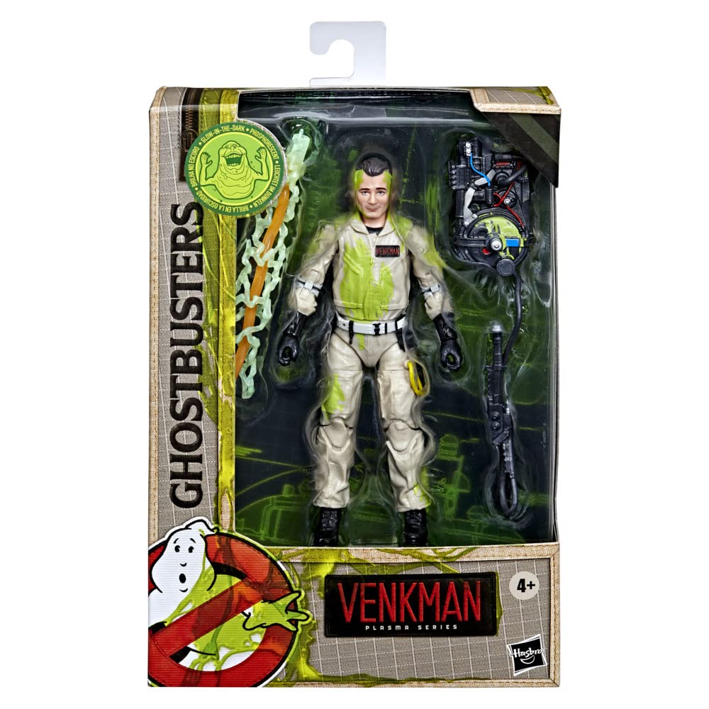 Hasbro Ghostbusters Plasma Series Glow-in-The-Dark Peter Venkman Toy 15-Cm-Scale Collectible Classic 1984 Figure Kids Ages 4 and Up Multicolor F4848
