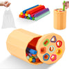 Shape & Color Sorting Montessori Toys For Toddlers 1-3, Soft Silicone Sensory Toys, Preschool Learning Activities Matching Game,