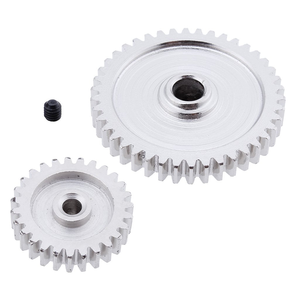 HobbyPark Metal Diff Differential Main Gear 42T & Motor Pinion Gear 27T Set for WLtoys A959-B A969-B A979-B K929-B 1/18 Scale RC