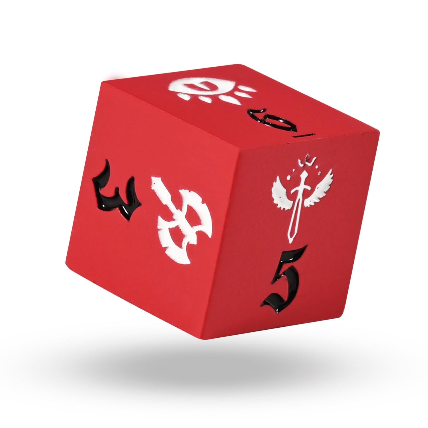Banloga DND Dice Set,7PCS Metal Dice Set for Dungeons and Dragons,Class Icons Dice,Role Playing Board Games Accessories (Red)