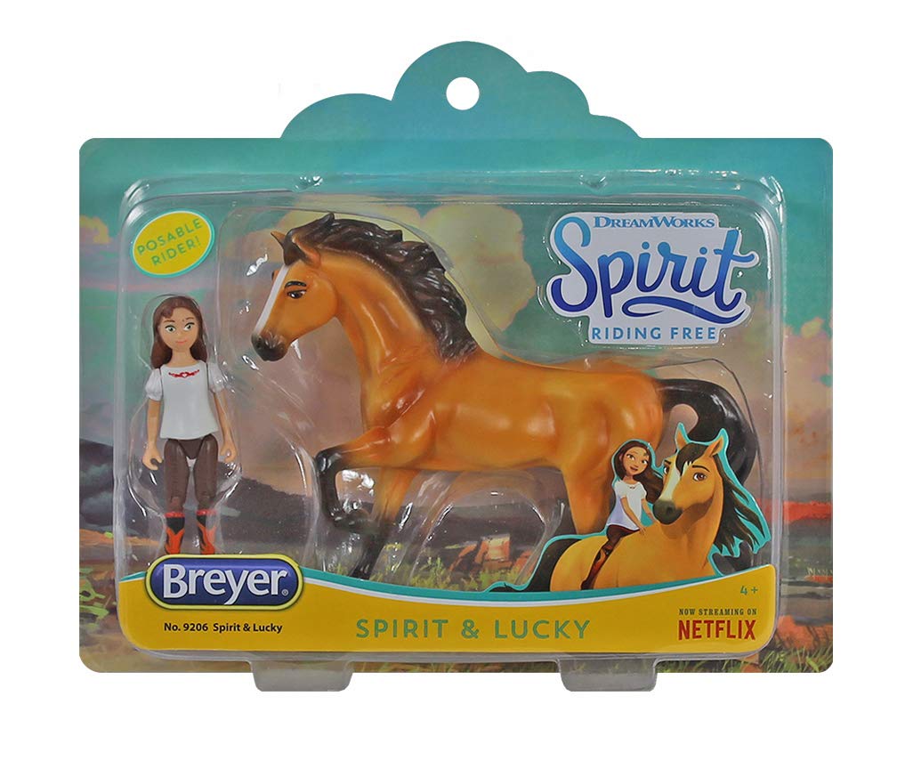 Breyer Spirit Riding Free - Spirit And Lucky Small Horse And Doll Toy Set