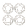 RCLIONS Aluminum RC Beadlock Wheel Rim Replacement Ring for 1:10 Crawler RC Car 1.9'' Wheels/Rims-Pack of 4pcs (Silver)