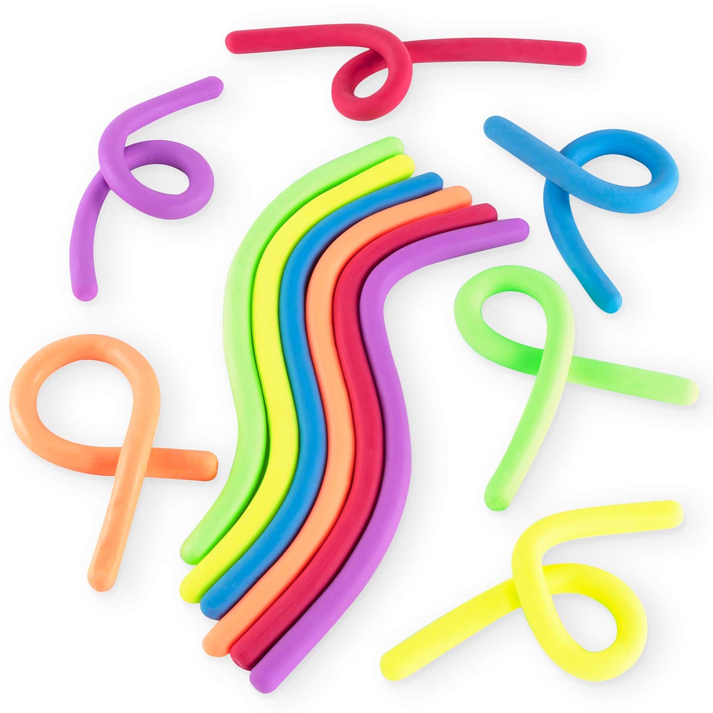 Super Z Outlet Stretchy Jelly String Noodles Thick Rubber Fidget Sensory Toys Set For Calming Relaxing Children Birthday Party Favors And Prizes (12 Count)