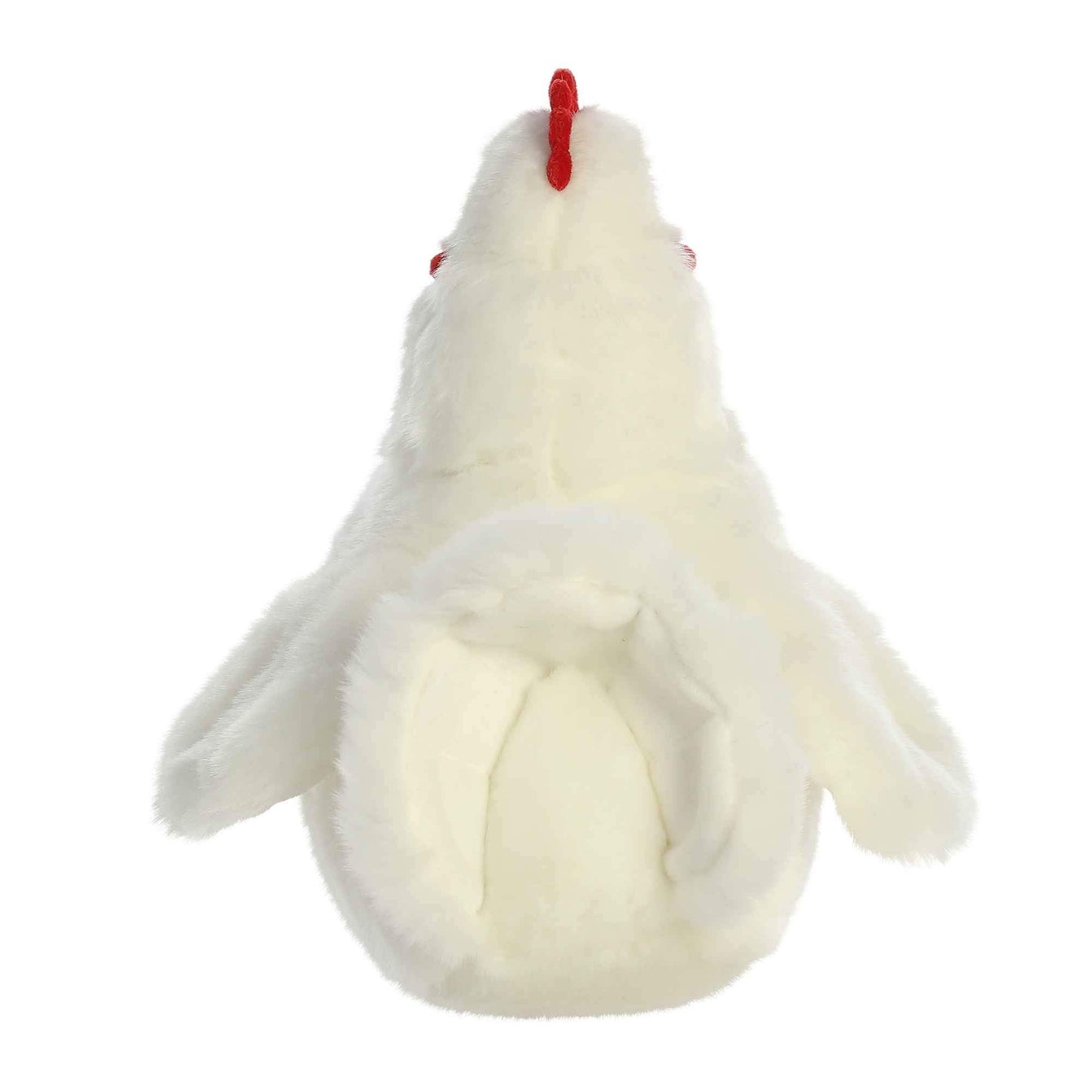 Aurora® Realistic Miyoni® White Hen Stuffed Animal - Lifelike Detail - Cherished Companionship - White 9 Inches