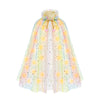 Hsctek Light Up Princess Cape, Yellow Princess Dress Up Tulle Cape, Coloful Princess Outfit Costume Accessories Kids Toddlers Girls