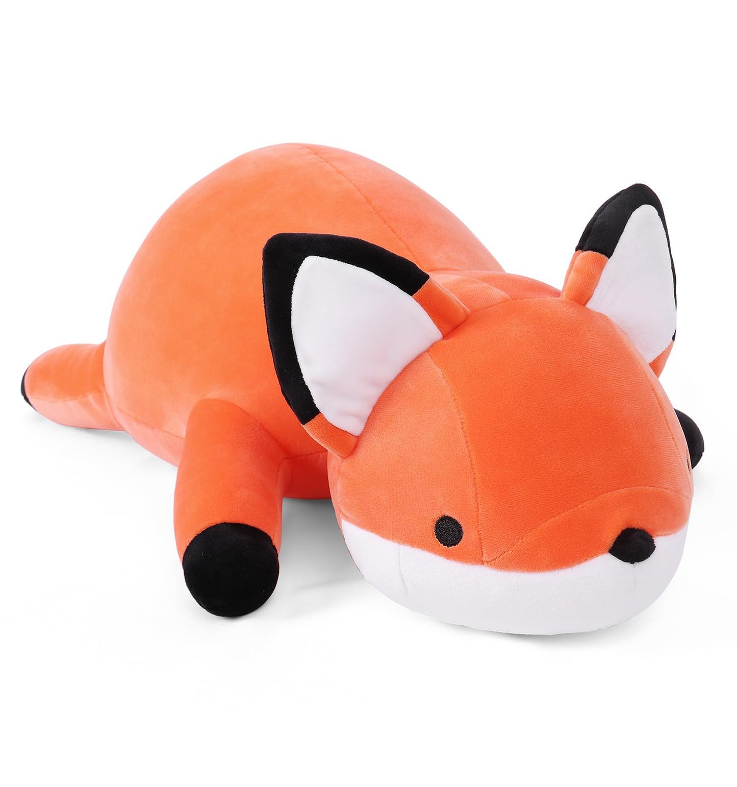 22' Weighted Stuffed Animals, 4.2Lb Cute Weighted Fox Plush Toy Throw Pillows Giant Cuddle Plushies Dolls (Fox)