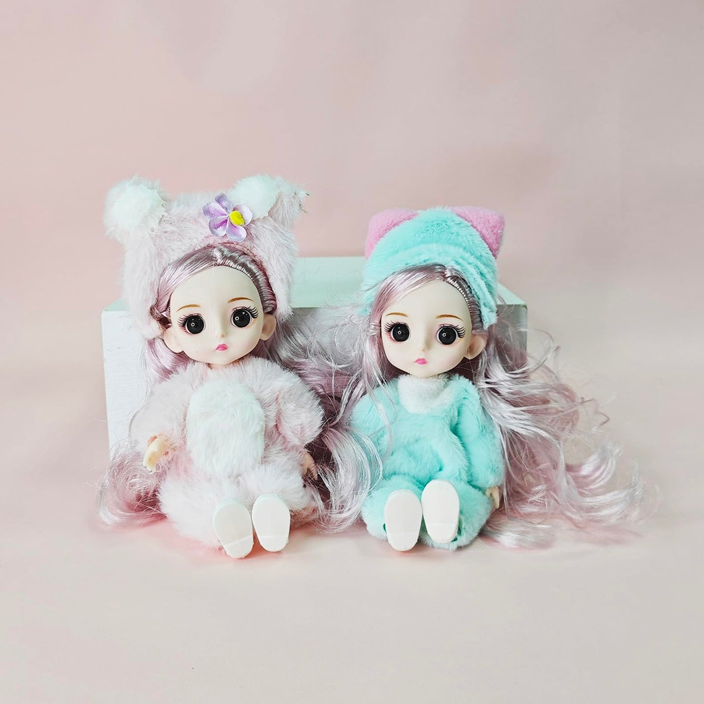 Sufeasdf 4 Pcs 6 Inch Princess Girl Mini Cute Dolls, Sister Small Princess Dolls, Miniature Dolls Little Girl For 3+ Year Old Gi