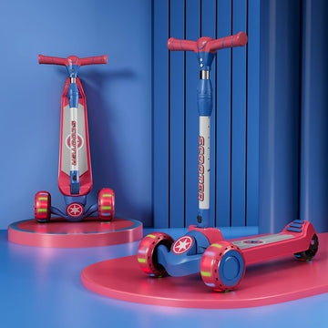 Staranddaisy Glider Scooter For Kids 6-12 Years / 3 Wheel Skating Scooter Boys & Girls With Pu Light Up Led Wheels, 5 Level Adju