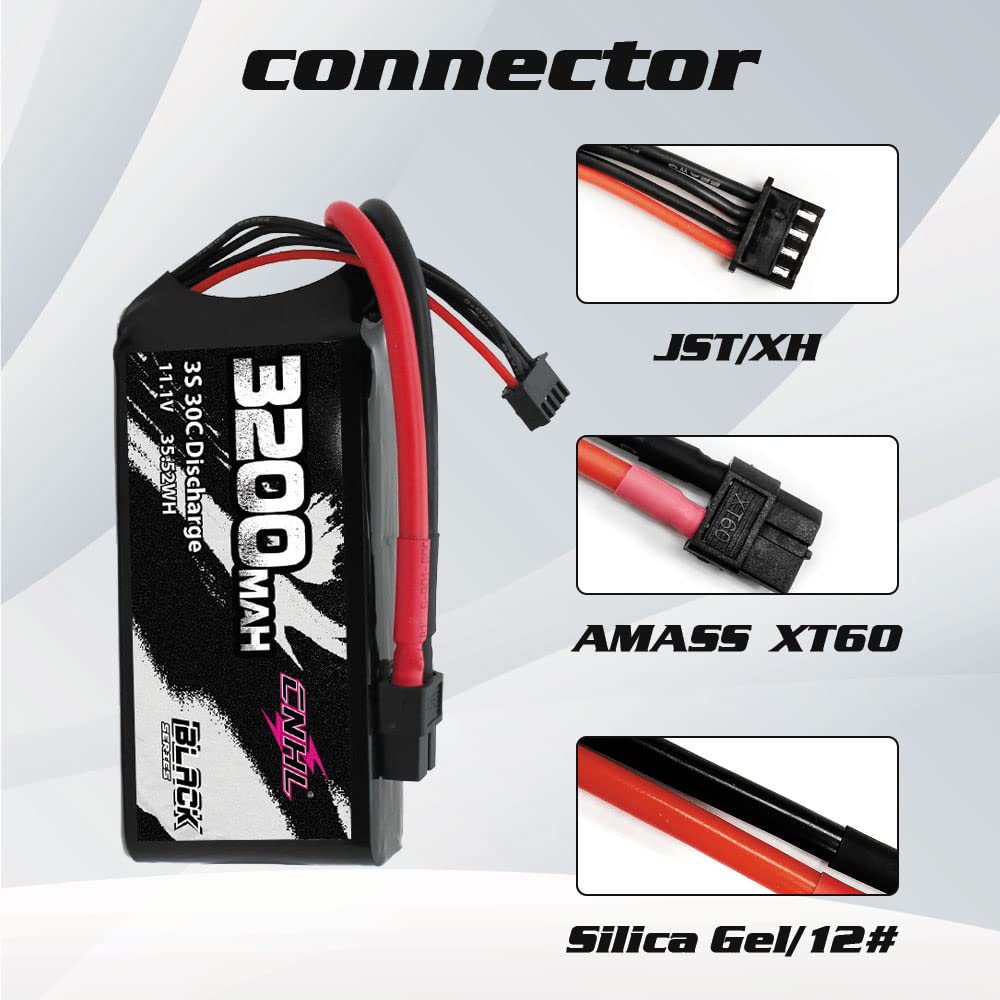 CNHL 3200mAh 3S Shorty Lipo Battery 30C 11.1V lipo Battery with XT60 for RC Airplane RC Quadcopter RC Evader BX Car RC Truggy RC