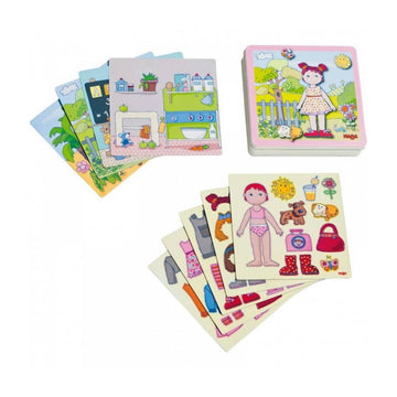 Haba Dress-Up Doll Lilli Magnetic Game Box - 54 Magnet Pieces In A Sturdy Metal Tin - Great Magnetic Travel Game