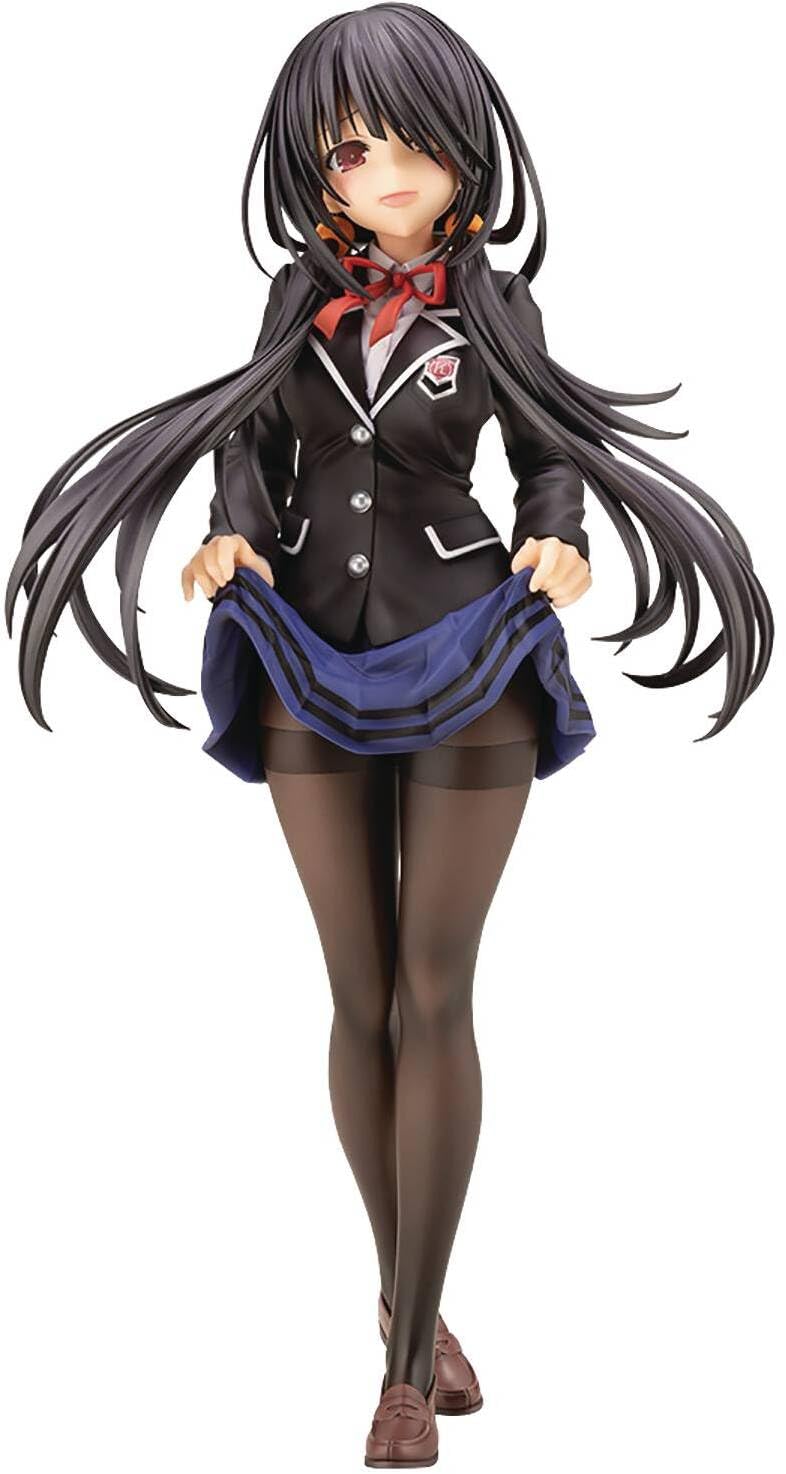Kotobukiya Date A Live Iv: Kurumi Tokisaki (School Uniform Version) Pvc Statue, Multicolor