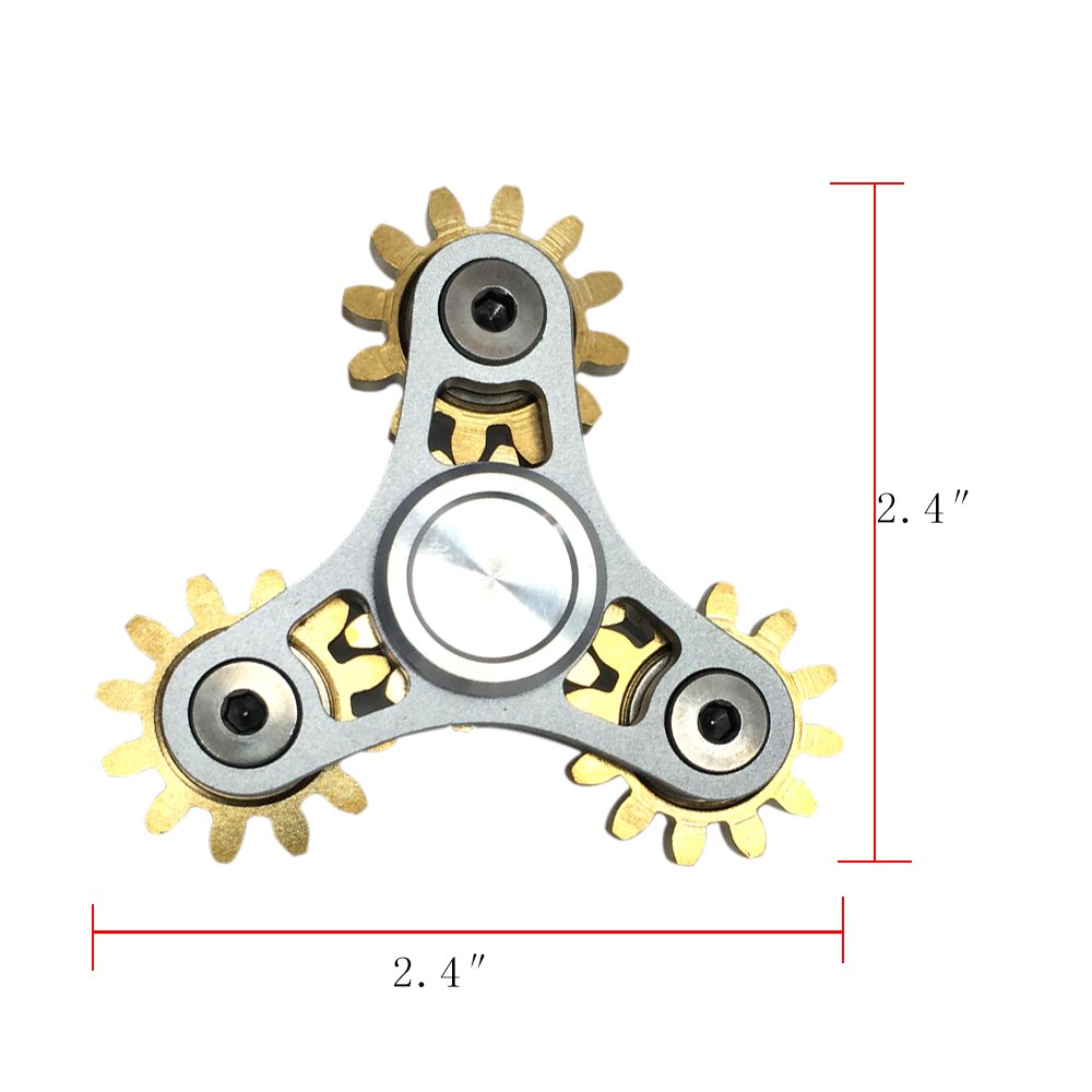 FXCOOLCT Hand Spinner 4 Gear Linkage Fidget Spinner Anti Stress Toys Tri-Spinner Fidget Stress Reducer Anxiety Killing Time Kids mature-themed Gift