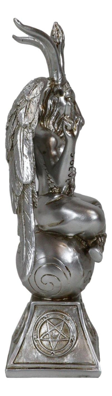 Ebros Gift Sabbatic Goat Idol Baphomet Resin Statue Occultic Illuminati The Horned God Goat Of Mendes Altar Sculpture Figurine (