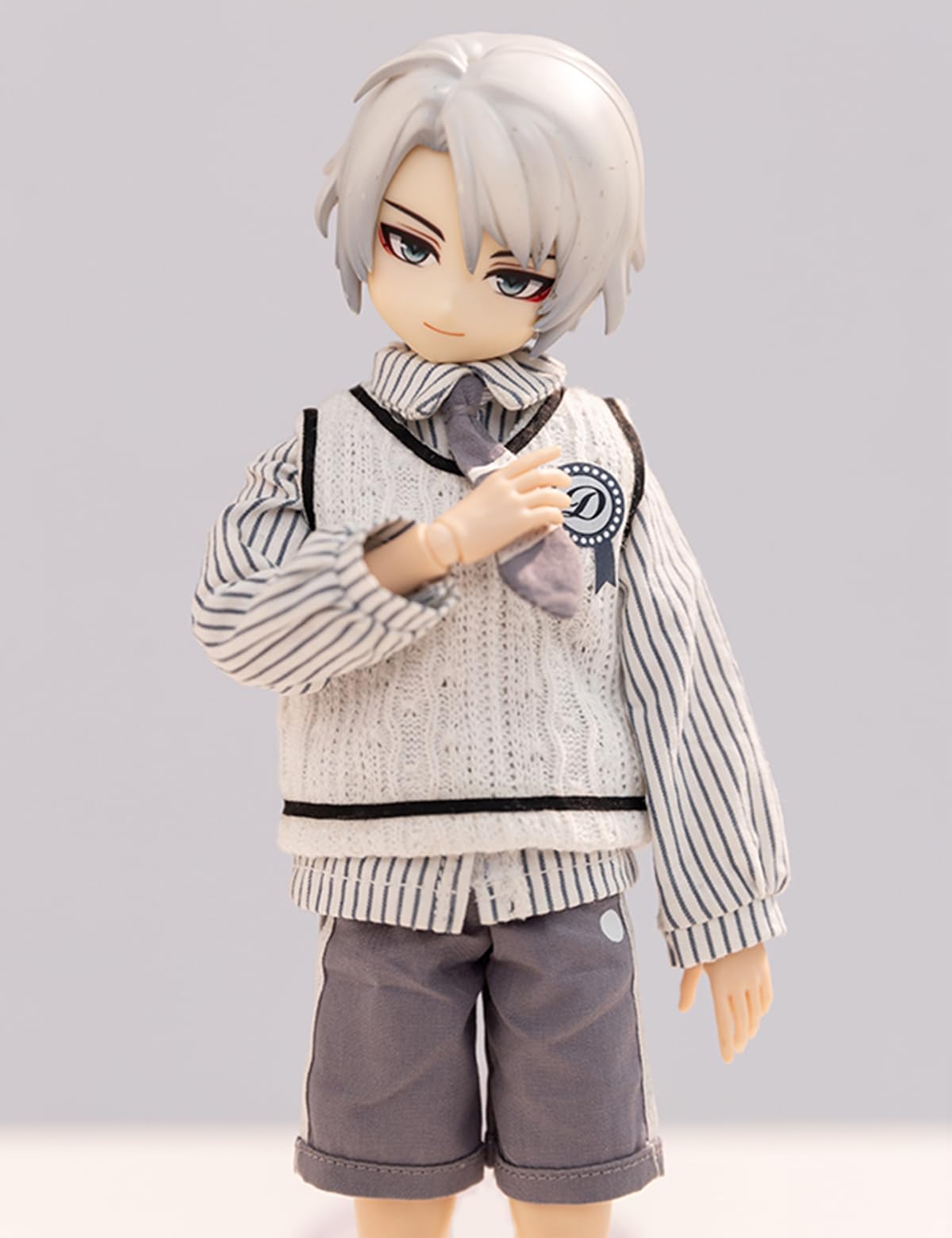 Ymy Ob22 Ob24 Doll Clothes Shirt Tie Waistcoat Dress Girls Uniform Set Bjd Doll Body Clothes Blythe (Blue)