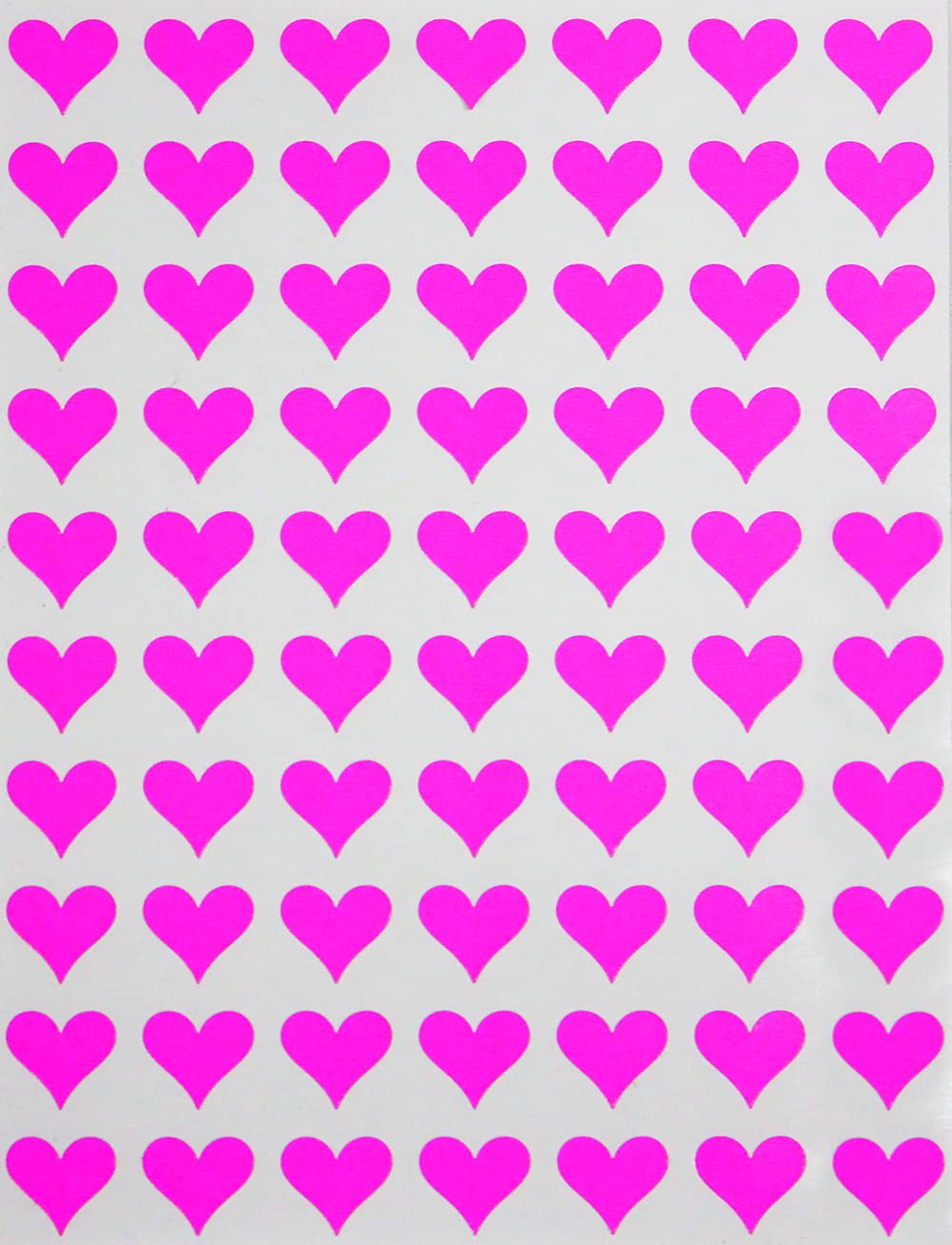 1/2 Inch (0.50) Heart Sticker Bulk Labels Sheets Diy Scrapbooking Stickers For Valentine'S Day, Stationery, Arts & Crafts 13Mm, 7560-Pack (Neon Pink) By Royal Green