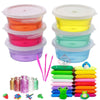 Firstly T Diy Jelly Kit With 6 Crystal Slime And 12 Air Dry Clay Combo With Free Glitter And Tools For Kids Boys And Girls/Art A