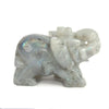 Justinstones Carved Natural Labradorite Gemstone Elephant Healing Guardian Statue Figurine Crafts 2 Inch