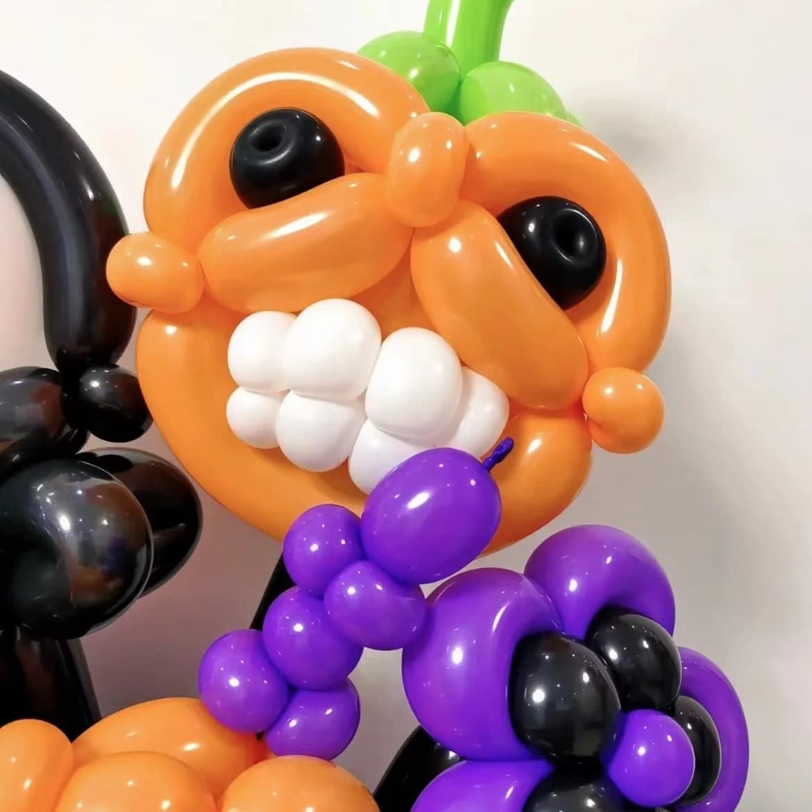 Eblliwsm 100Pcs 260Q Orange Magic Long Balloons Decoration Shopping Mall Activities, Party Decoration, Parent-Child Activities.