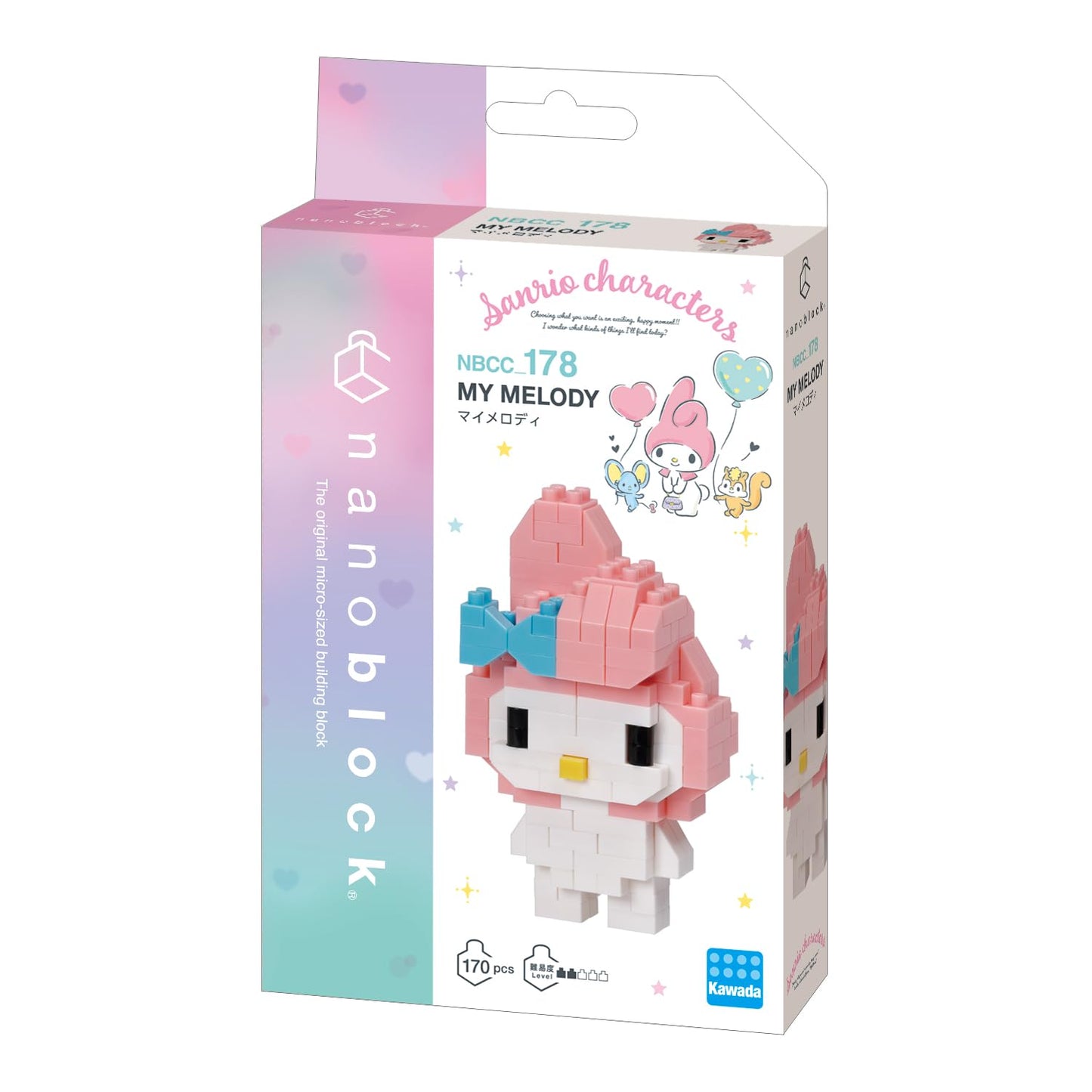 Nanoblock - Sanrio - My Melody Ver. 2, Character Collection Series Building Kit