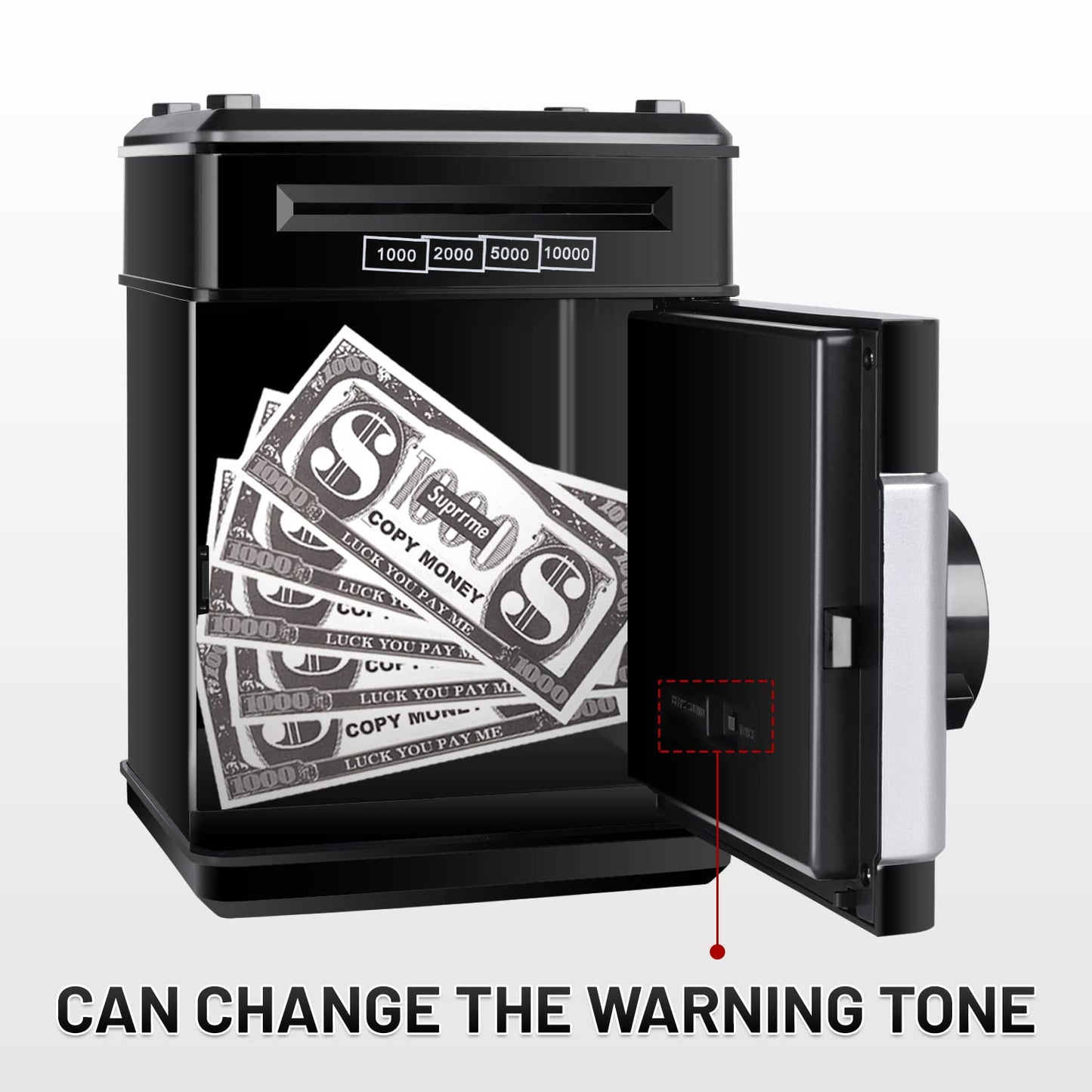 Gudoqi Password Piggy Bank, Digital Electronic Money Bank, Mini Atm Cash Coin Saving Can Toys, Birthday Gifts For Kids, Black