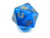 Koplow Games Jumbo Dice Transparent Sapphire/Gold 55Mm Countdown D20