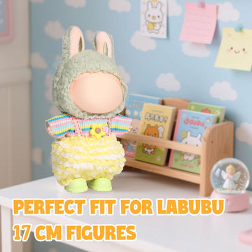 AICase for Labubu Clothes/for Labubu Outfits Clothes Set for 17cm Lububu Doll 3 Piece Set Hat Clothing for LA BUBU Boys and Girls Stylish Adorable Dolls Clothes Accessories (No Doll)_06