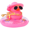 Cofubcad Car Rubber Duck Dashboard Decoration Colorful Duck Car Ornaments With Special Props Mini Swim Ring Sunglasses Cowboy Or Sun Hat(A43)