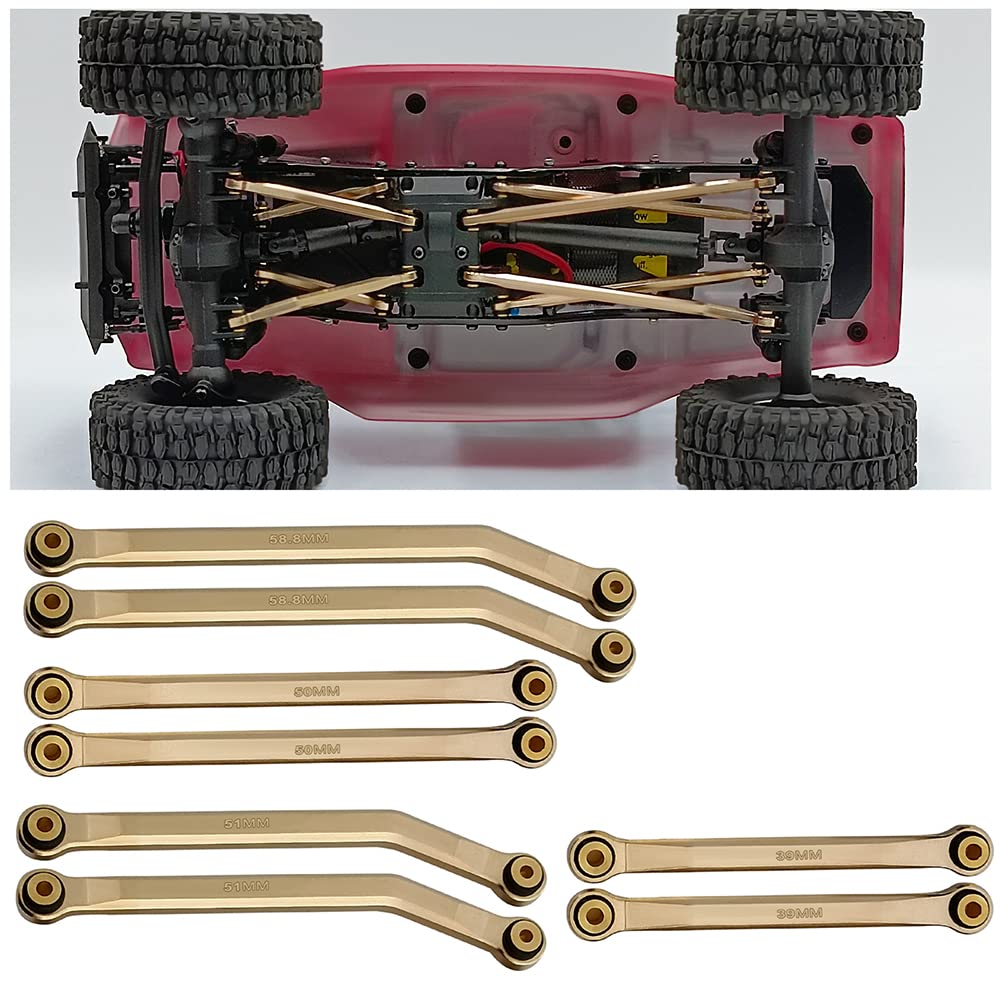 RCLIONS Higher Extra Clearance RC Links Linkage Set for 1/24th Axial SCX24 Deadbolt AXI90018 AXI00004 RC Crawler Car Upgrades Pa