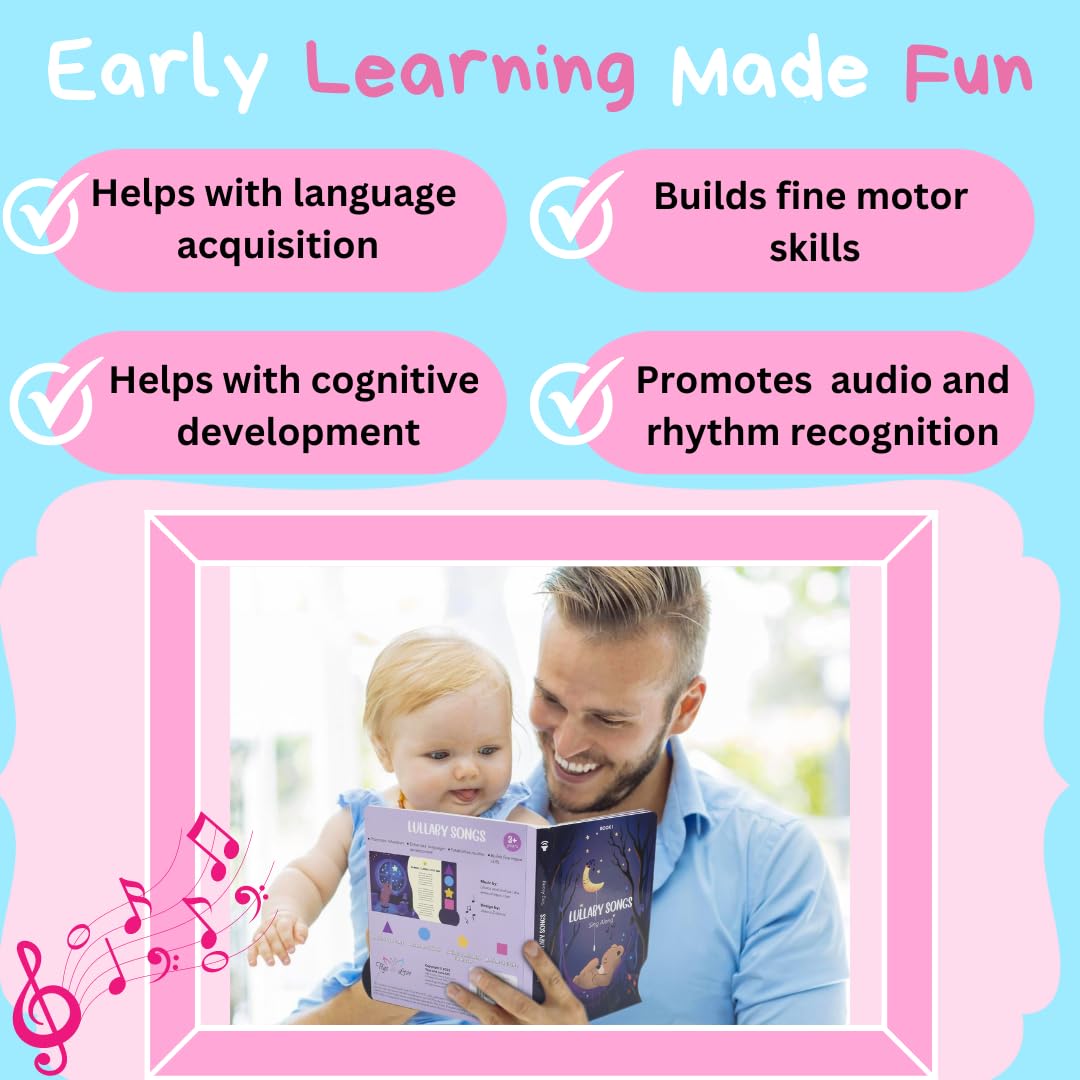 Toys And Love Musical Book For Toddlers With Lullaby Songs, Interactive Toy, Twinkle, Twinkle Little Star, Sing Along, Montessor