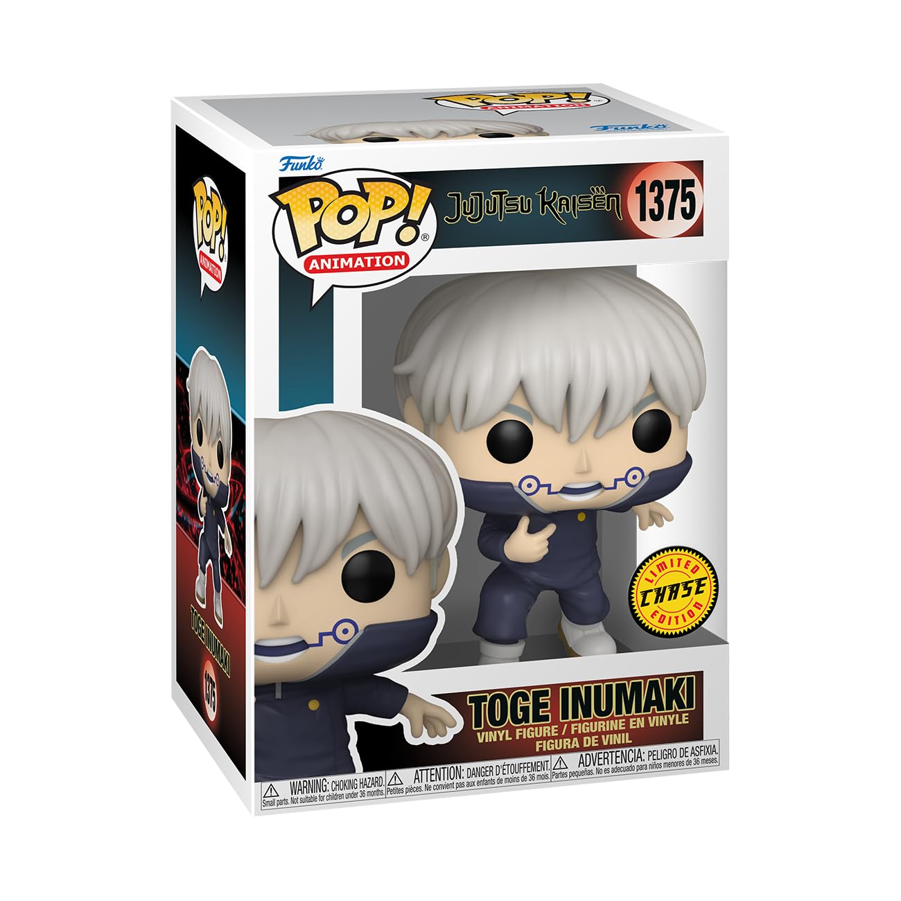 Funko POP! Animation: JJK Toge Inumaki Collectable Vinyl Figure - 1/6 Rare Chase Variant - Multicolor - Model 72047 - Official Merchandise