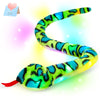 Houwsbaby 40 Green Realistic Light Up Snake Stuffed Animal Snake Plush Toy Glowing Up Stuffed Animal for Practical Jokes,Playt