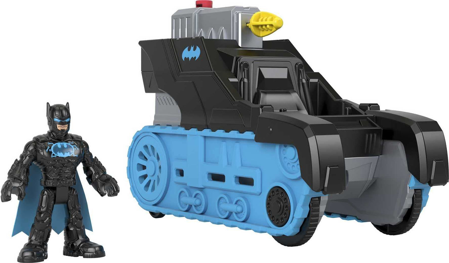 Fisher-Price Imaginext DC Super Friends Batman Toy Bat-Tech Tank Vehicle with Lights for Preschool Pretend Play Kids Ages 3+ Yea