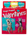 Playhouse Dancing Animals Finger Puppets 28 Card Valentine Exchange Box For Kids