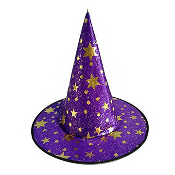 Newland Wizard Cape With Hat, Halloween Kids Costumes, Witch Cape For 3-12 Years Children, Halloween Props (Purple)