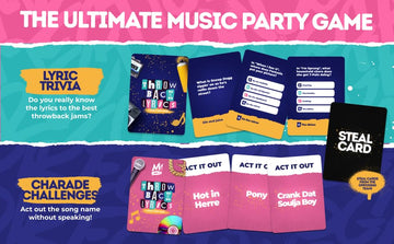 Throwback Lyrics - The 90s & 2000s Hip-Hop & R&B Music Party Game | Rap R&B Game 250 Cards of Trivia and Charades - Great for Game Nights Date Nights mature-themed and Family Games