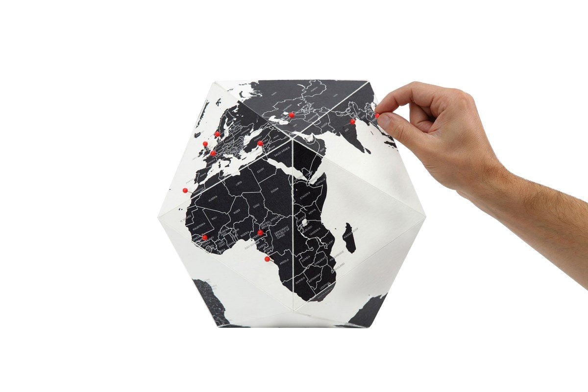 Here Foldable Personal Globe ~World By Countries ~3 Dimensional Quality Graphic Paper Globe ~ Small ~