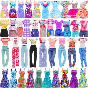 15 Set Doll Clothes For 11.5 Inch Doll Include 1 Fairy Dress 1 Long Dress 2 Sequins Dresses 6 Outfits Tops And Pant/Short/Skirts 6 Fashion Dresses For 11.5 Inch Fashion Dolls