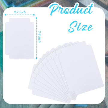 Suilung White Trading Card Plastic Divider Cards Sorting Tray Playing Separator Organizer Pages For Games Sports Supplies, 69 X