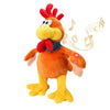 Sdenow Musical Squawking Chicken Stuffed Animal Walking Singing Waving Rooster Fun Electronic Interactive Animation Plush Toys G