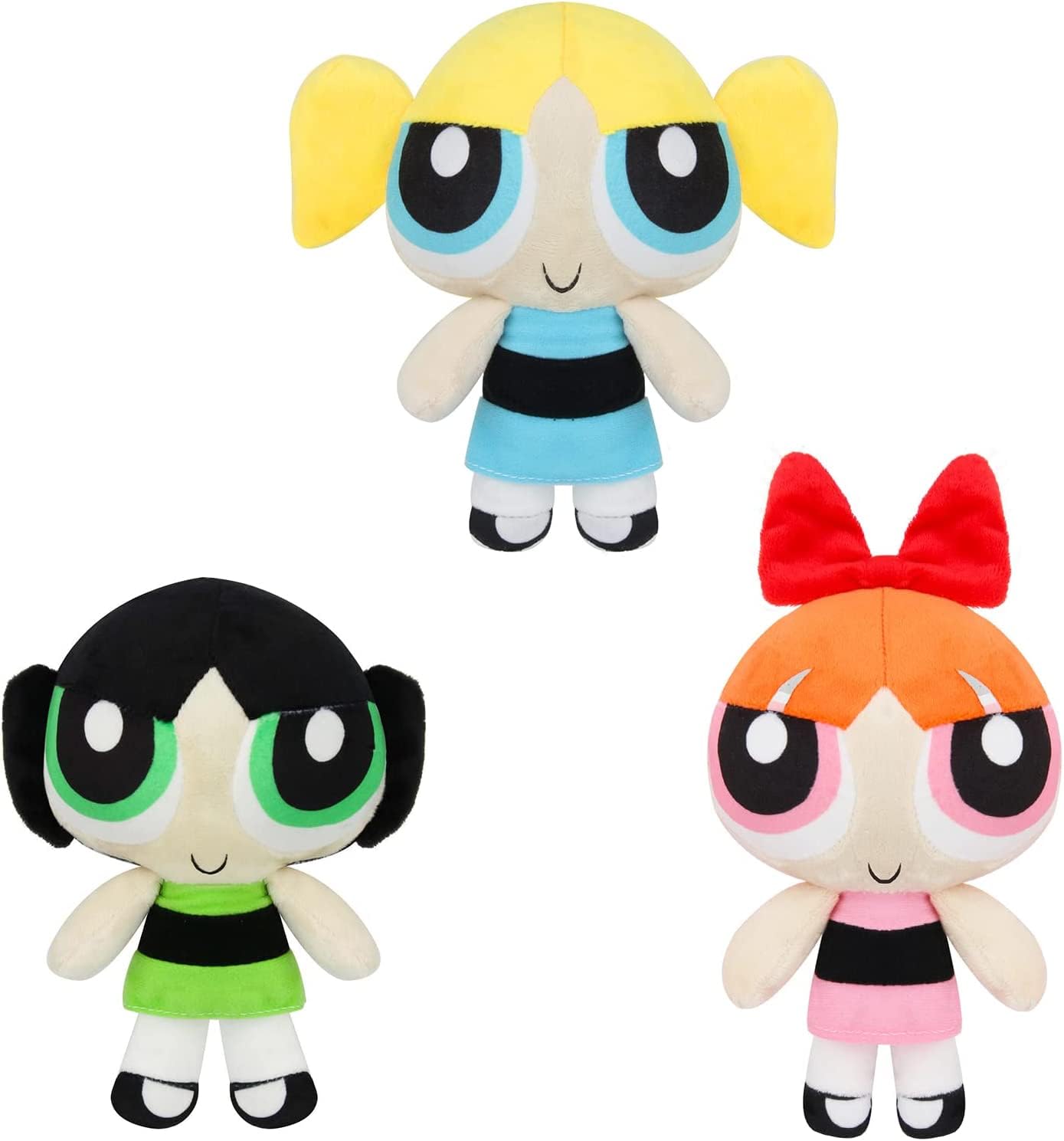 Cnrplat Powers Movie Puffs Doll Cartoons Game Plush Cute Anime Toy Best Gifts For Fans Doll For Kids 8'' (Powers Movie Puff Plush 8'' Black Hair)