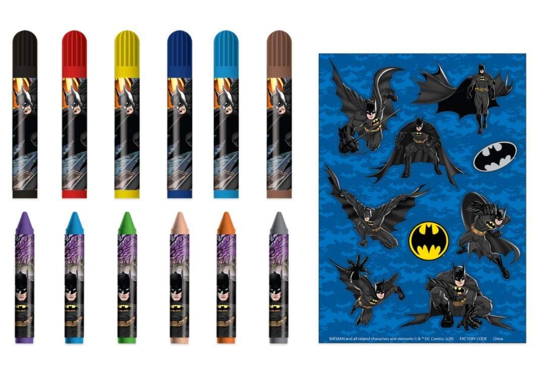 Innovative Designs DC Batman Activity Egg Craft Kit | Coloring Pages | Stickers | Markers | Crayons,Yellow
