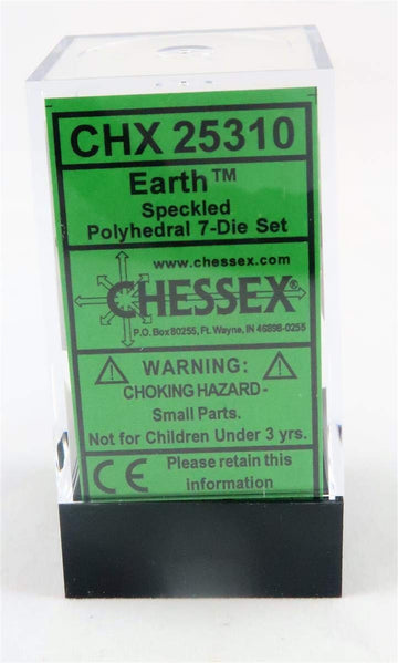 Chessex Dice Polyhedral 7-Die Set - Speckled Earth